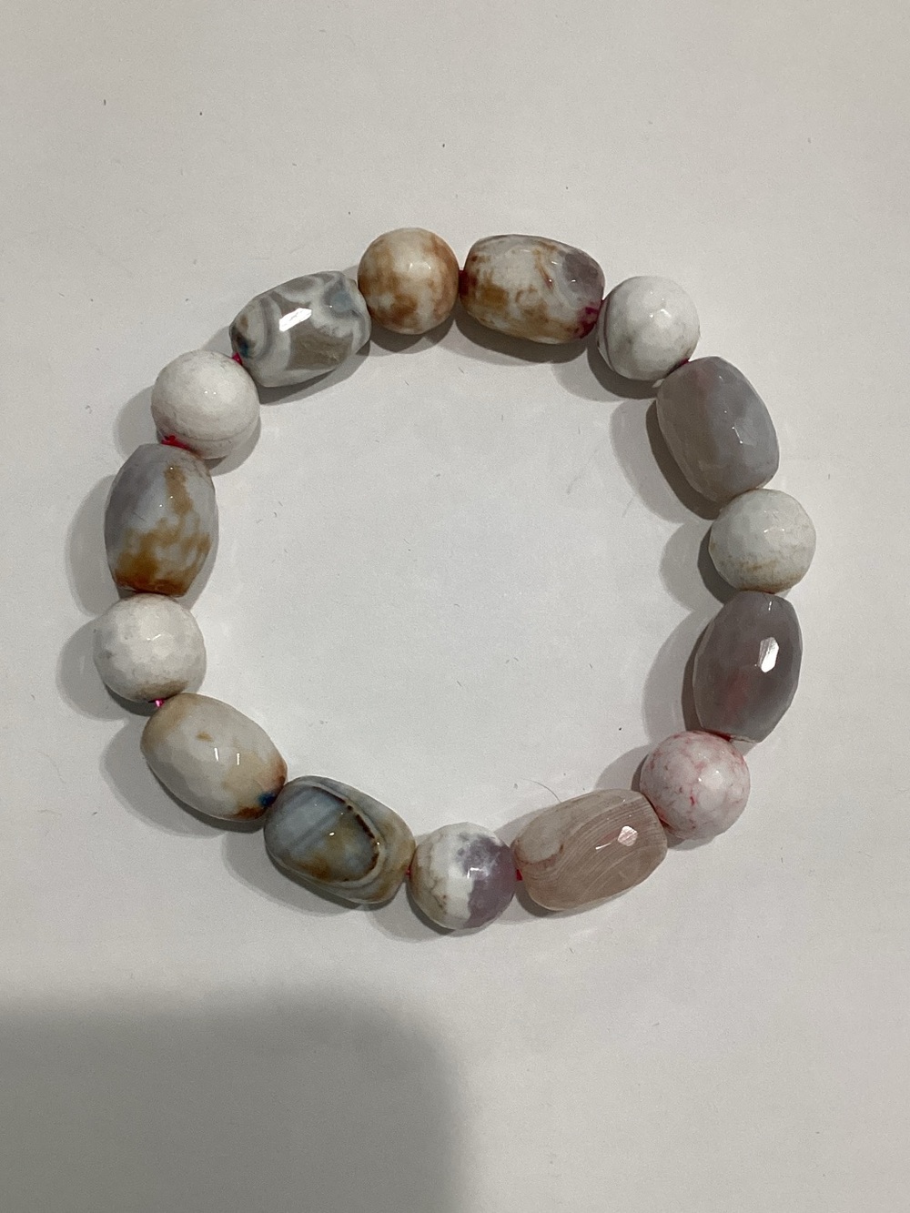 Handcrafted Multicolor Agate Bead Stretch‎ Bracelet